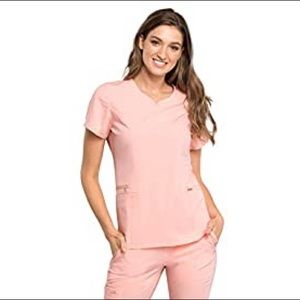 Peach colored scrub set